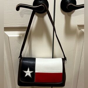 NEW American West Texas flag leather bag w/certificate of authenticity